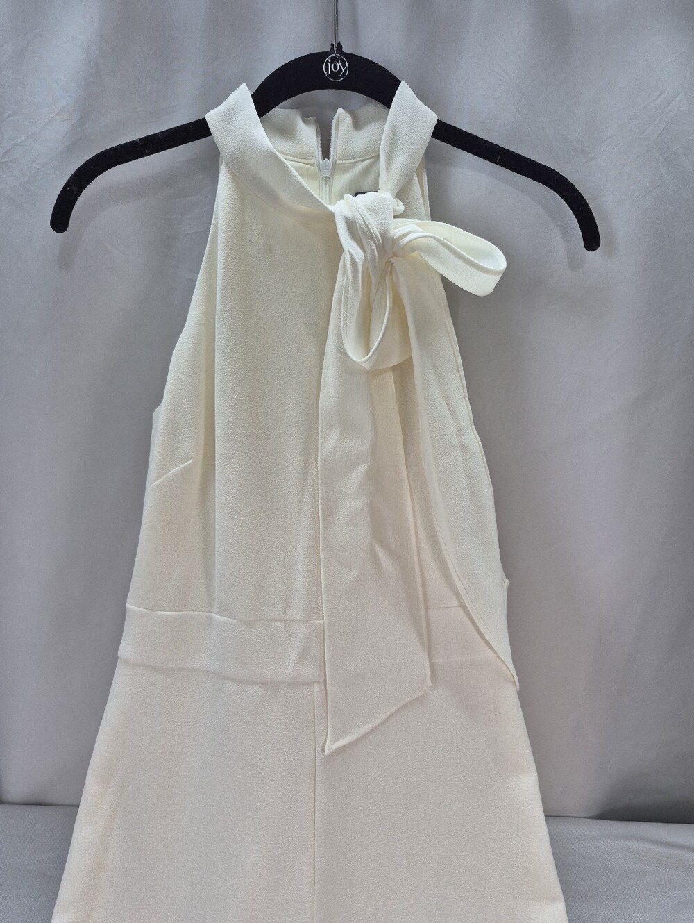 Vince Camuto Women's Size 2  Halter Tie Top Wide Leg Jumpsuit Ivory NWT $138 - Picture 4 of 16
